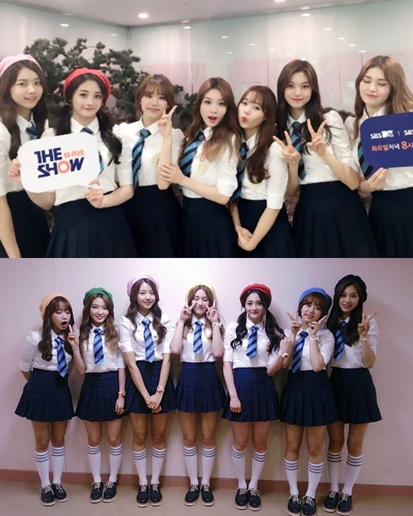 출처:/ 아이오아이, 더쇼 SNS