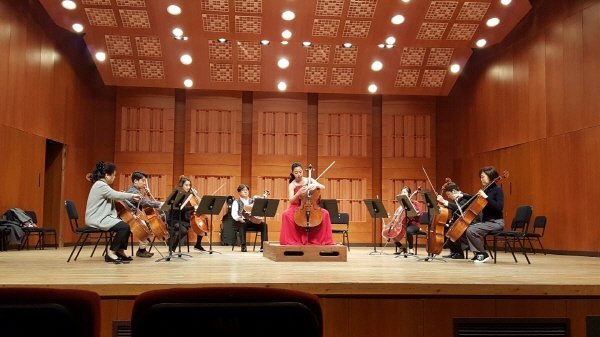 ‘서울솔리스트 첼로앙상블 영아티스트 특별연주회’ 리허설사진. 사진=서울솔리스트 첼로앙상블 제공