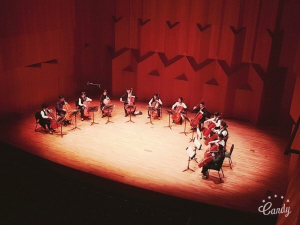 ‘첼로로 듣는 전래동요&뮤지컬’ 리허설사진. 사진=서울솔리스트 첼로앙상블 제공