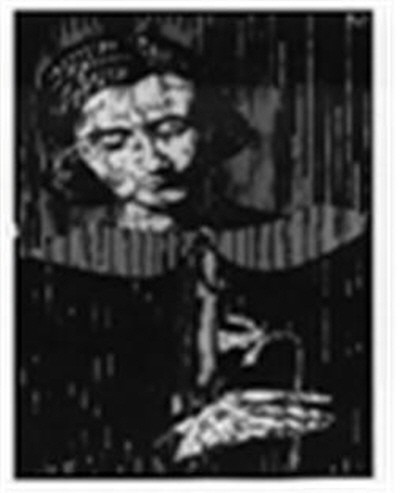 에셔 우미커 제타의 초상화(Portrait of G. Escher- Umiker), 목판화, 68x50cm, 1925. 사진=와이제이커뮤니케이션 제공