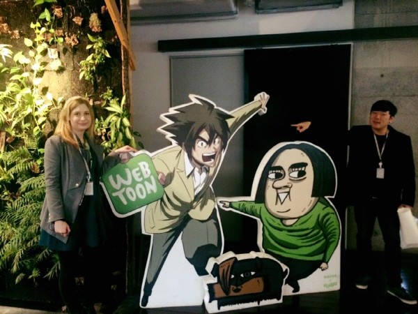 2016년 네이버웹툰 초대로 분당 네이버 본사 방문했을 때. 사진=마이 코리안 허즈번드 제공