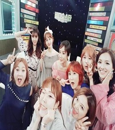 ‘방송의 여왕’ 하지혜가 MBC 에브리원 ‘비디오 스타’ - 목소리 특집 보이스오브코리아 주제로 박경림, 이수영, 정정아, 박슬기 등과 출연, 인증샷. 사진=방송인 하지혜 제공