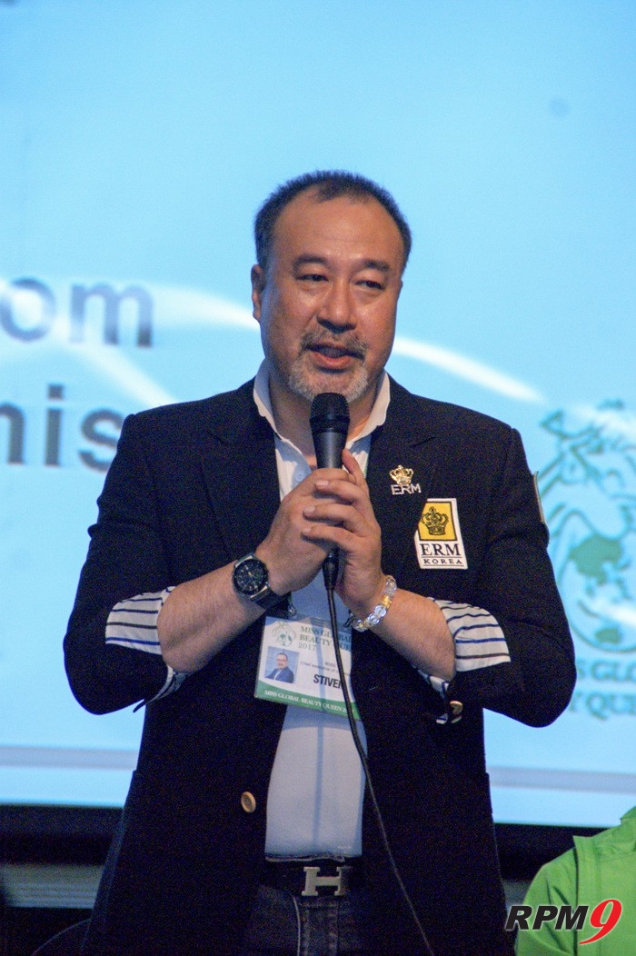 글로벌 한류전도사이자 평화사절단으로 활약할 미의 여신을 뽑는 '미스글로벌뷰티퀸 2017'이 본격적인 시작을 알렸다. 박동현 집행위원장이 인삿말을 하고 있다. (사진=박동선 기자)