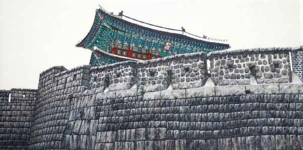 ‘흥인지문, 25×61, 아크릴, 2011’. 사진=아트코리언 제공