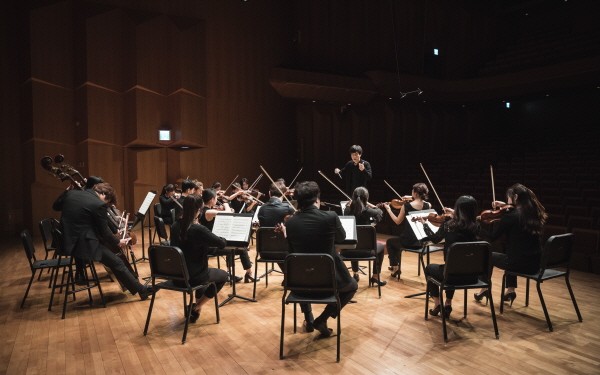 ‘오케스트라 앙상블 서울 OES의 쇤베르크 정화된 밤’ 리허설사진. 사진=김신중 제공