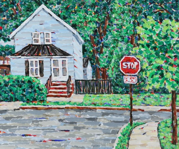 ‘뉴저지 숙소, 72.7×60.0cm, Acrylic on canvas, 2016’. 사진=갤러리 바이올렛 제공