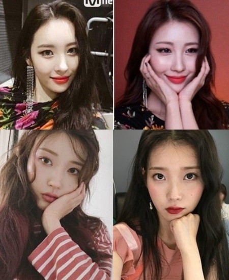 (사진=엠넷, 이사배 유튜브영상, 아이유 SNS)