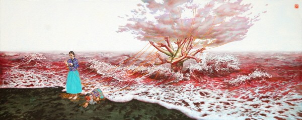 ‘탈 유배지(Escape from The Exile), 캔버스에 유채, 58×145.5cm, 2015’. 사진=박수진 제공