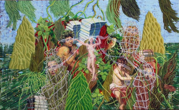 ‘Rhizome book forest- Femida, oil on canvas, 90×145cm, 2017’. 사진=권여현 제공