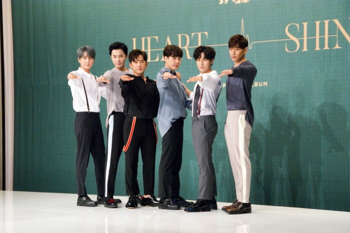 28일 서울 영등포구 타임스퀘어 아모리스홀에서는 신화 20주년 기념앨범 'HEART' 발매기념 기자간담회가 열렸다. (사진=박동선 기자)