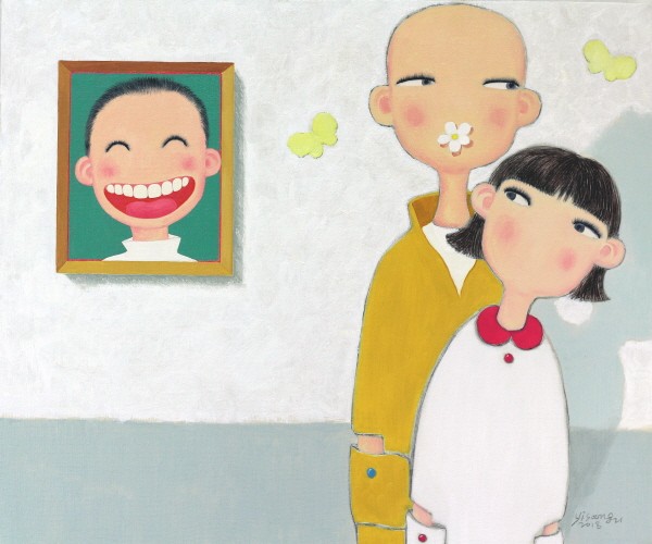 ‘평론-알레고리, 72.7×60.6cm, oil on canvas, 2018’. 사진=올미아트스페이스 제공