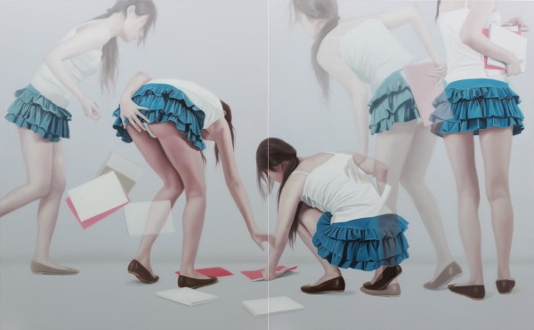 ‘OVERLAPPING IMAGE S100810L, Oil on Canvas, 162×260.6cm, 2010’. 사진=노화랑 제공