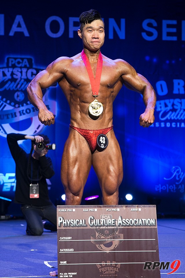 제7회 PCA코리아 보디빌딩 +85kg 부문 우승 라재동 선수 (사진 황재원 기자)