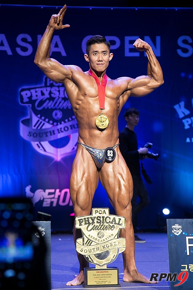 제7회 PCA코리아 클래식 보디빌딩 그랑프리 부문 우승 조범성 선수 (사진 황재원 기자)