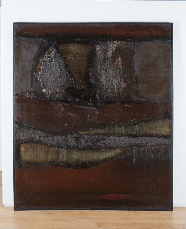 박장년 ‘핵사체 64-H-7, 161.5×130cm, 1964, 화포, 혼합재료’. 사진=Gallery ANC 제공