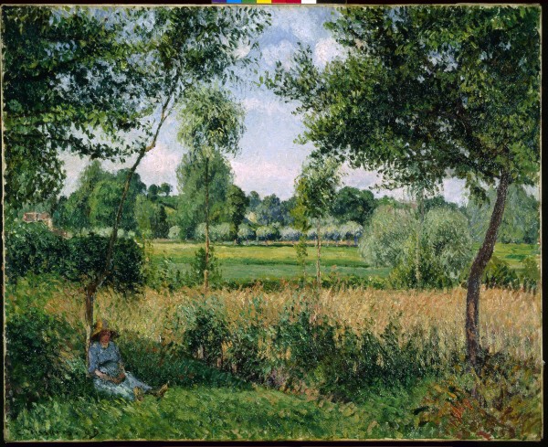 카미유 피사로(Camille Pissarro) ‘아침, 햇빛 풍경, 에라니(Morning, Sunlight Effect, Eragny), 캔버스에 유채(Oil on canvas), 1899’. 사진=컬쳐앤아이리더스 제공
