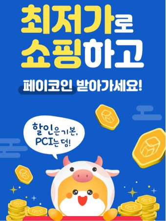 페이코인과 더줌코리아와 협업을 맺고 운영 중인 폐쇄몰 이벤트 이미지. 사진=페이코인.