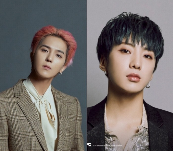 (왼쪽부터) 송민호·강승윤이 사단법인 한국음악저작권협회 정회원으로 승격됐다. (사진=YG엔터테인먼트 제공)