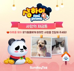 선데이토즈, 유기동물 의료 지원 사회공헌 진행