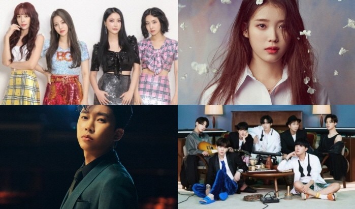 사진=브레이브엔터, EDAM엔터, 뉴에라프로젝트, 빅히트뮤직 제공