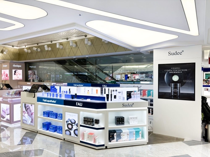클리닉 스킨케어 브랜드 Sudee 수디, 롯데면세점 명동 본점 입점